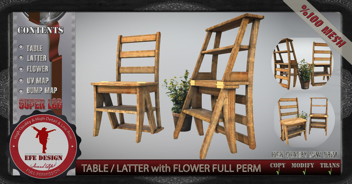 Table Latter with Flower  Full Permission ADD