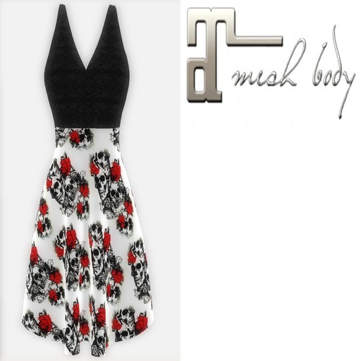 MERC - SKULL ROSES - DRESS - MAITREYA