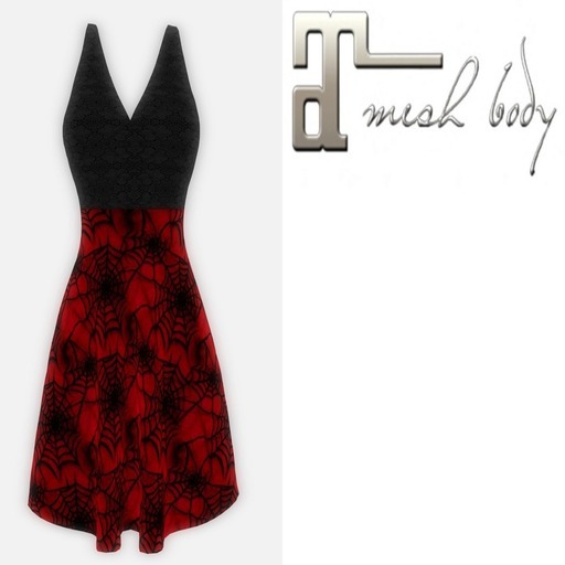 MERC - SPIDER WEB RED - DRESS - MAITREYA