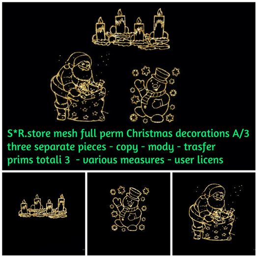 S*R.store mesh full perm Christmas decorations A/3