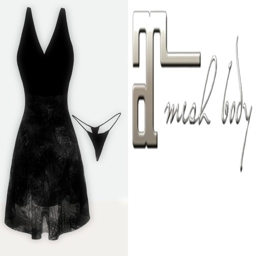 MERC -FEATHER LACE BLACK - DRESS - MAITREYA