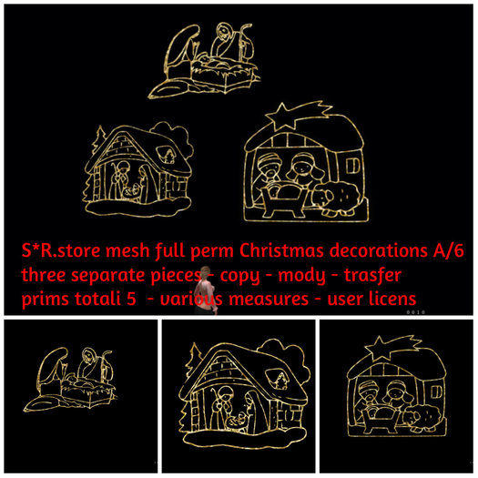 S*R.store mesh full perm Christmas decorations A/6