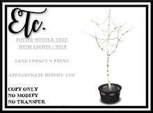 Etc. Potted Winter Tree With Lights