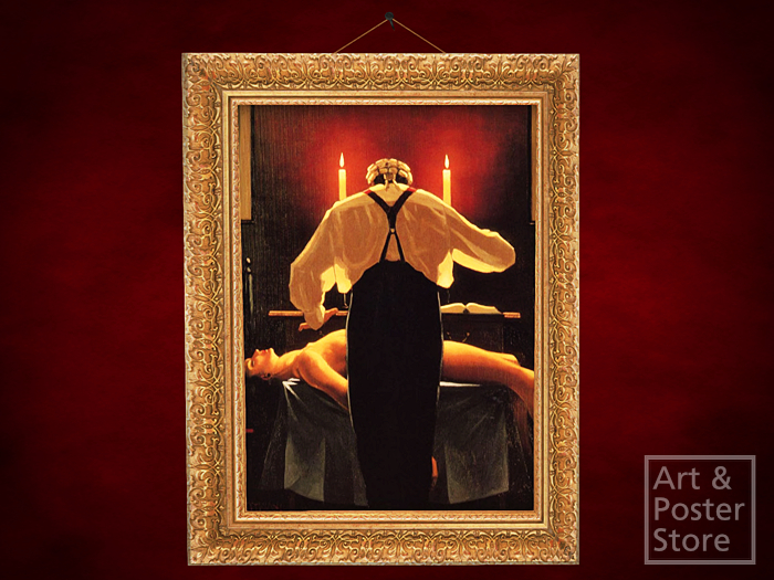 Administration of Justice | Vettriano Erotic Painting | Ornate Gold Mesh Frame 