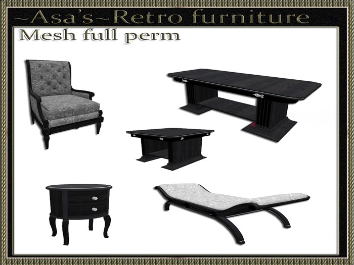 ~Asa's~Retro Furniture Full Permit Mesh