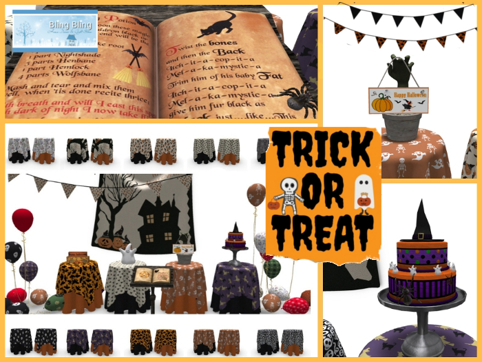 [BB]  Lets party- Halloween-10 table and flag textures - Texture Menu    * Bling Bling *