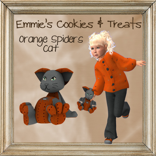 Orange Spiders Pudgie Cat (bag)