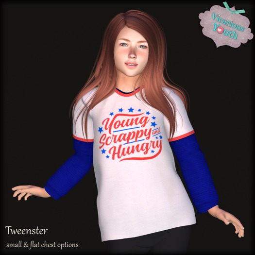 {V*Y} T- Double Shirt - Young Scrappy Hungry RWB
