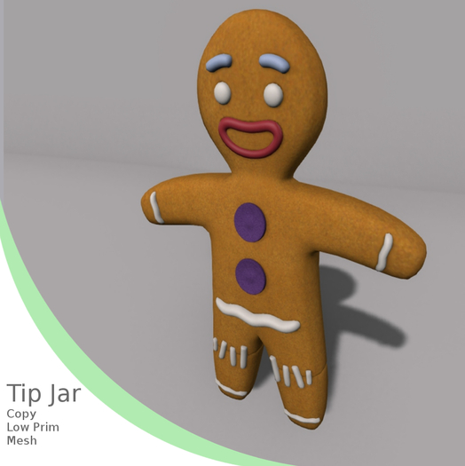 *SAM* Gingerbread Man Tip Jar