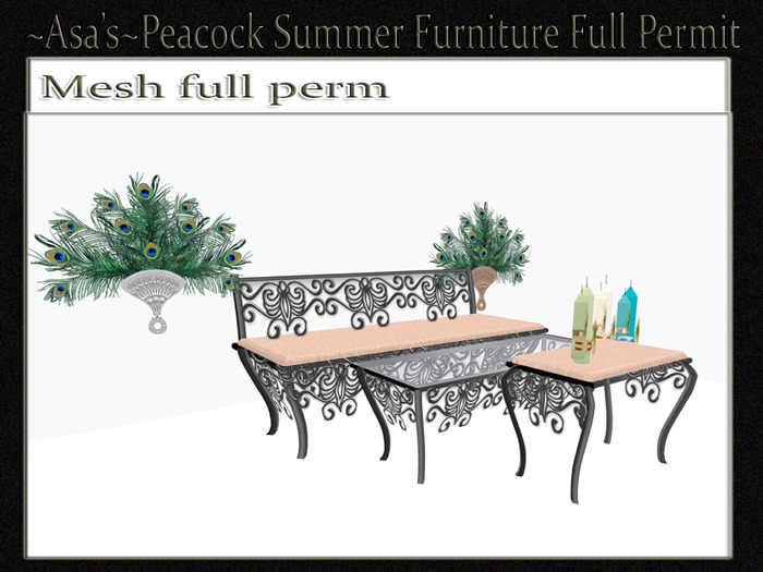 ~Asa's~Peacock Summer Furniture