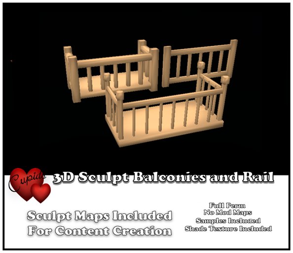 *Cupids* 3D Sculpt Balcony and Rails