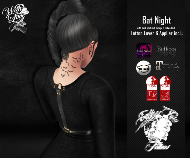 -Endless Pain Tattoos- Bat Night