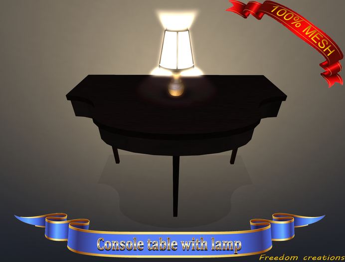 Console table with lamp-Freedom creations