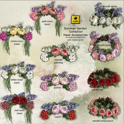 *LODE* Head Accessory - Summer Garden [sunny roses] RARE