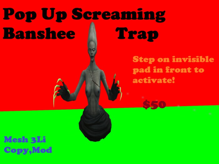 Pop Up Screaming Banshee Trap Boxed