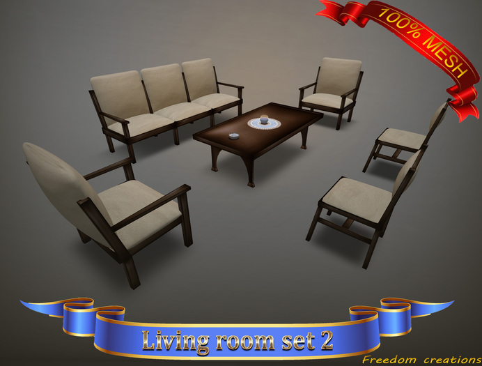 Living room set 2-(ADD)(BOX)-Freedom creations