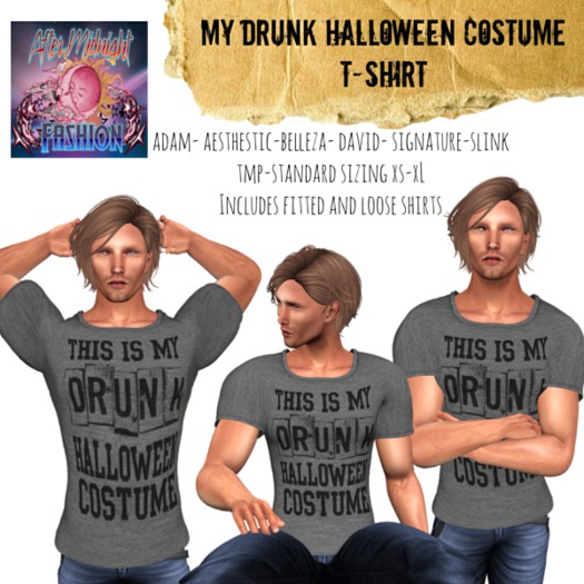 ::AMF:: Men's Drunk Halloween Tshirt