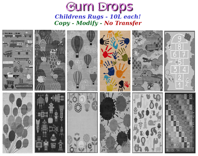 Gum Drops -  Hand Prints Rug