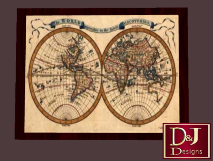 D&J Antiq world map