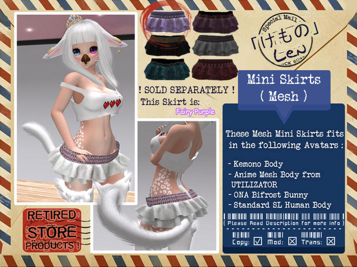 ! Ice Meep ! ~ Mini Skirt (Fairy Purple)