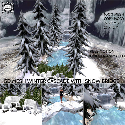 GD MESH WINTER CASCADE WITH SNOW BRIDGE