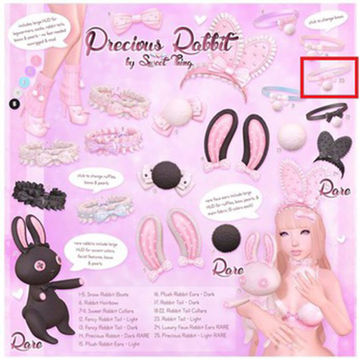 Sweet Thing. Sweet Rabbit Collar - Purple