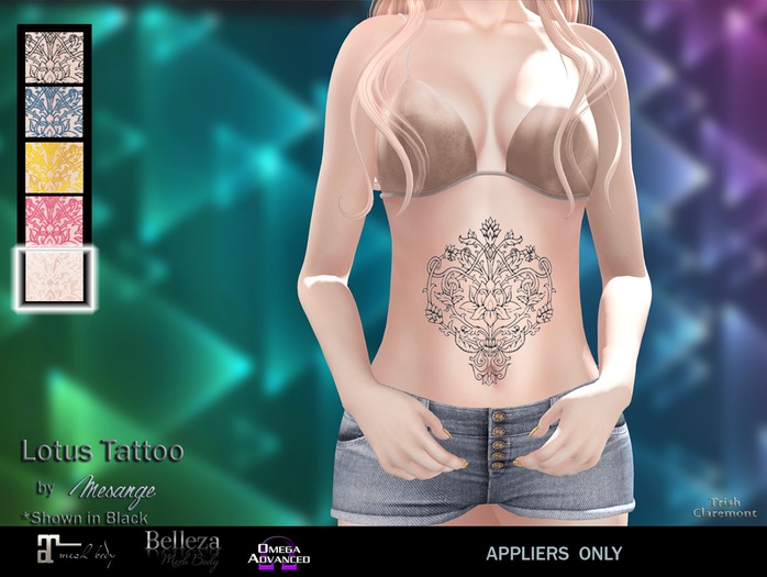 MESANGE - Lotus Tattoo White OMEGA (add me & touch)
