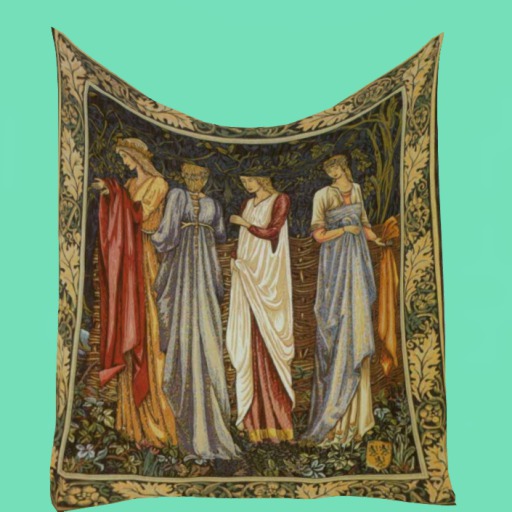 Wall Tapestry, Renaissance Ladies, 2Li, Bagged