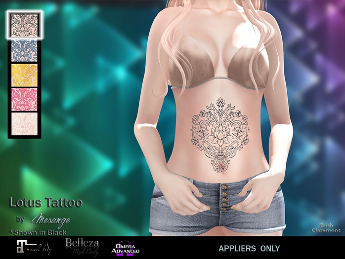 MESANGE - Lotus Tattoo Black Maitreya
