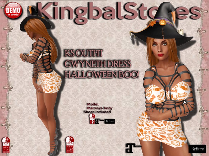 KS OUTFIT GWYNETH DRESS HALLOWEEN BOO!