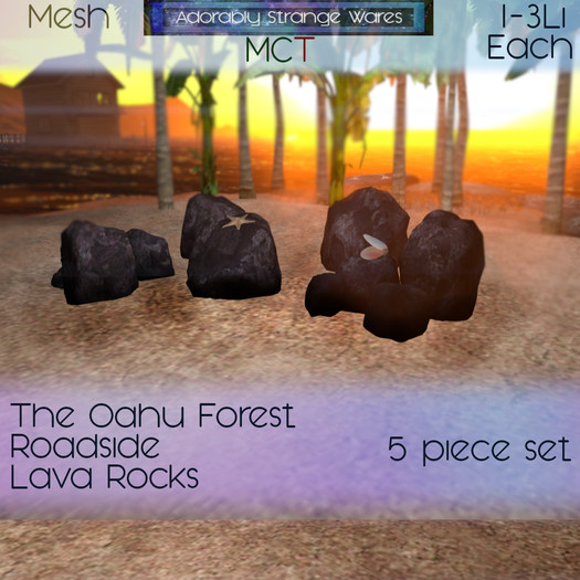 ~ASW~ The Oahu Forest Roadside Lava Rocks