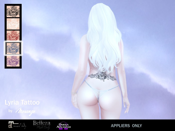MESANGE - Lyria Tattoo Blue MAITREYA (add me & touch)