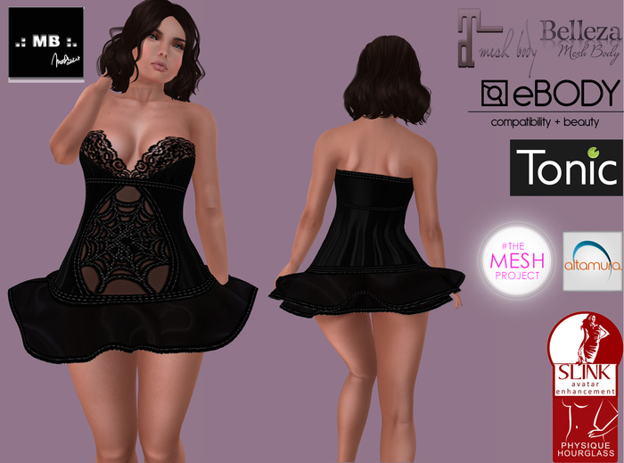 .: MB :. short Gothic Dress "Spiderweb"