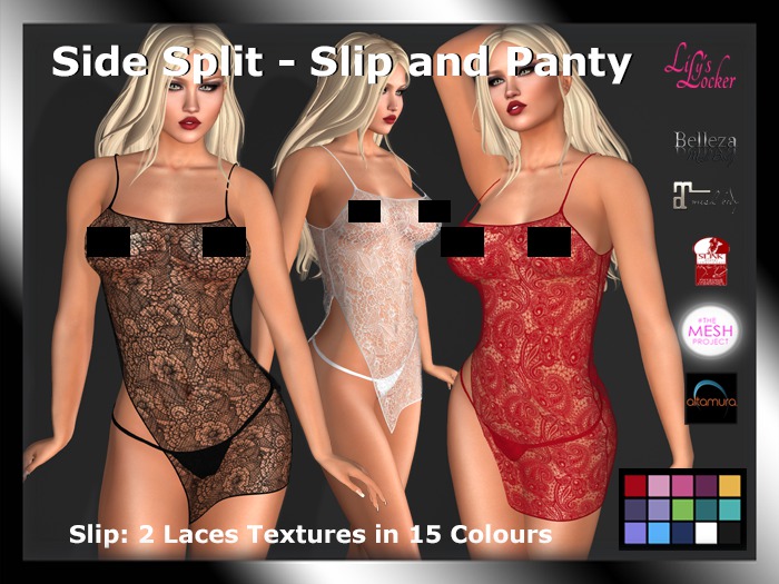 Lily's Locker - Side Split - Slip & Panty (wear to unpack)
