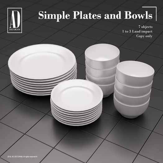 AD DECORAM // Simple Plate & Bowls