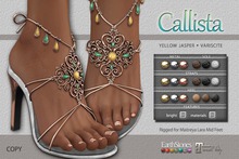 EarthStones Callista Sandals - YellowJasper/Variscite - Maitreya