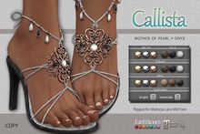 EarthStones Callista Sandals - MoP/Onyx - Maitreya
