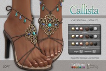 EarthStones Callista Sandals - Chrysocolla/Sodalite - Maitreya