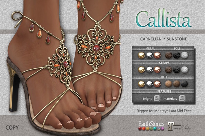 EarthStones Callista Sandals - Carnelian/Sunstone - Maitreya