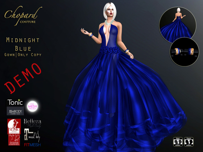 *Chopard Couture* DEMO Midnight Blue Gown