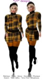 *UT* Brown Chess Winter Outfit