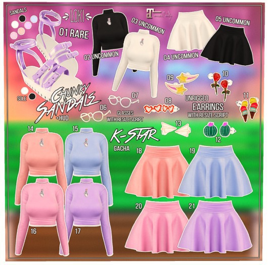 01. RARE Loki - K-Star GACHA - Chunky Sandals + HUD