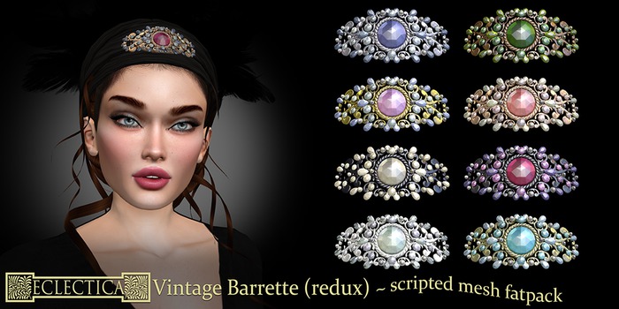 Eclectica Vintage Barrette- redux- fatpack version