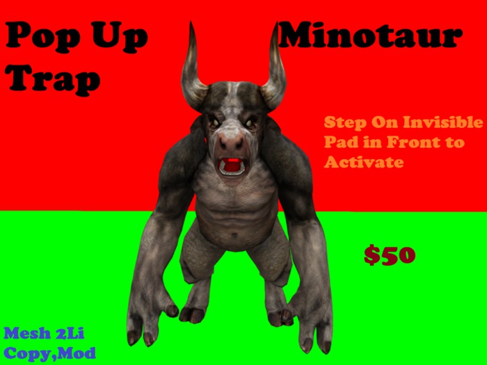 Pop Up Minotaur Trap With Sound