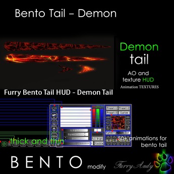 Second Life Marketplace - Bento Tail - Demon Tail