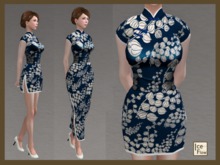 *Ice Flow* AF68 Chinese cheongsam with High Heels