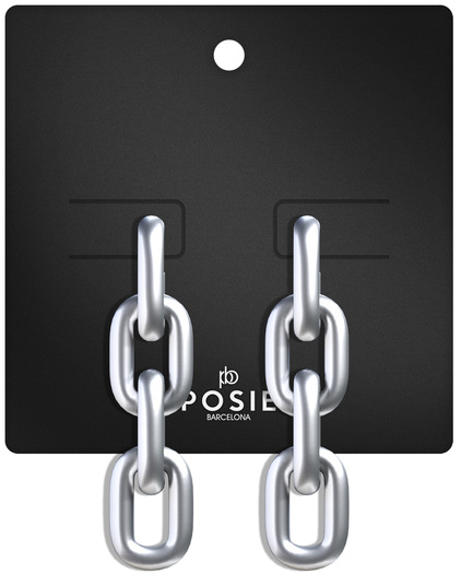 POSIE - Layla Chain Earrings .Silver
