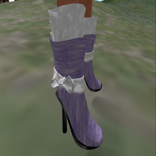 Easter Boots  Lavender w lace ruffles