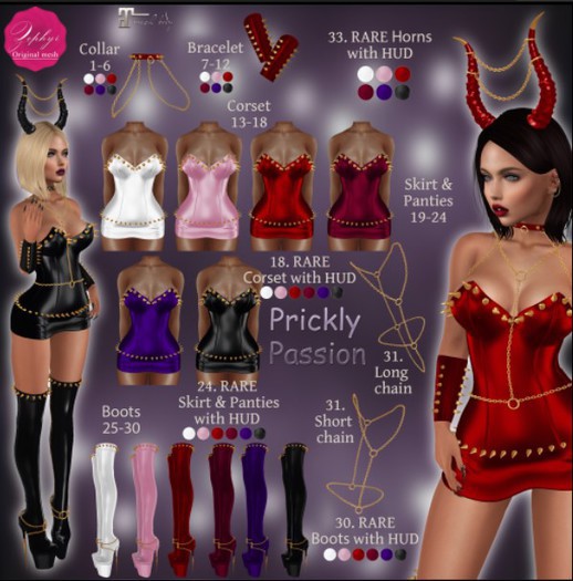 16. "Zephyr" Prickly Passion Corset (Purple)