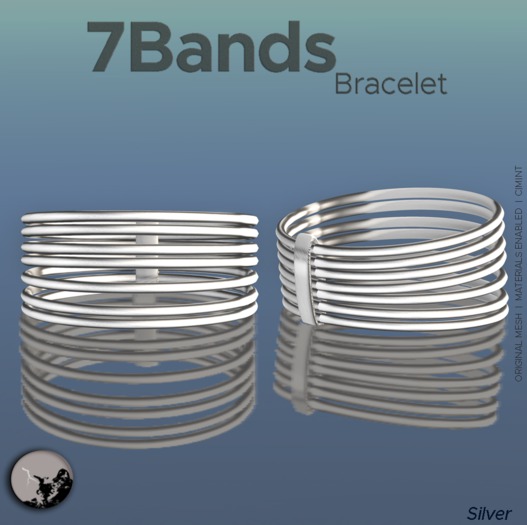 *PC* 7Bands Bracelet Silver  PROMO PRICE 50%OFF